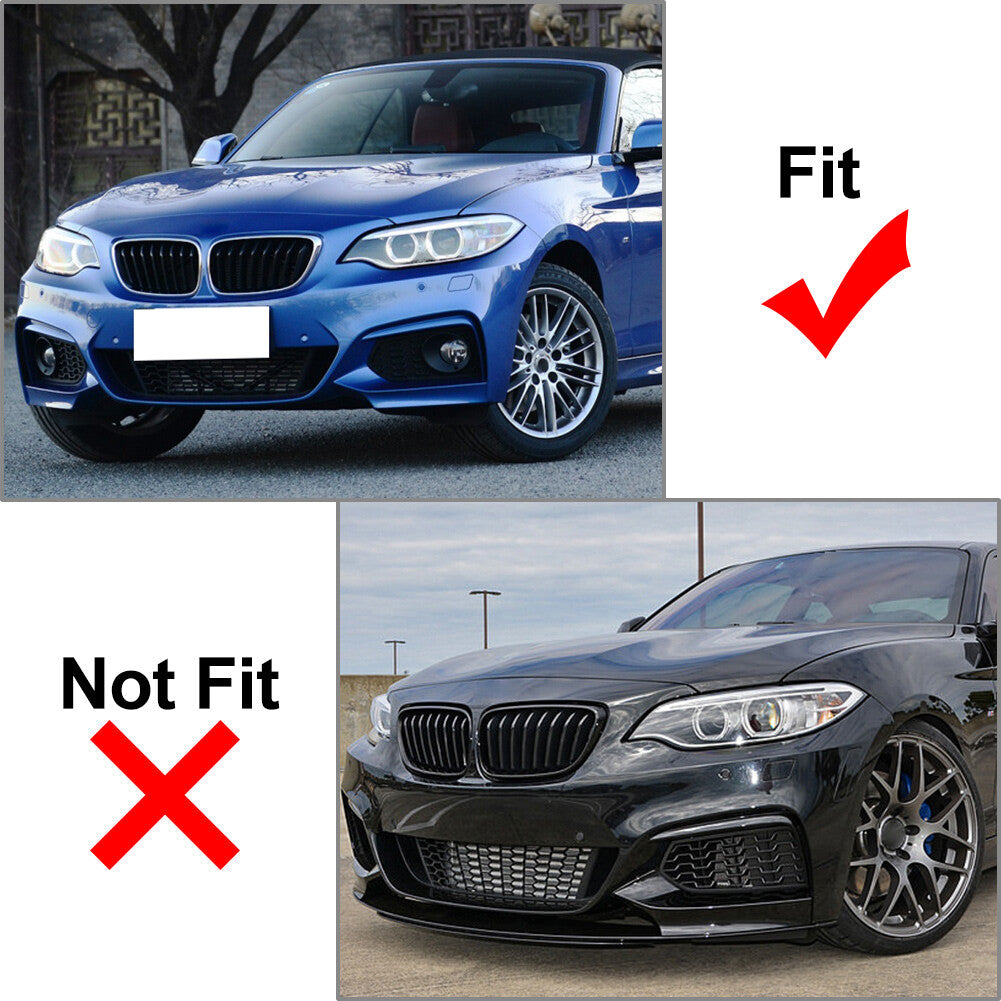 Closed Mesh Front Bumper Fog Light Lamp Grille for BMW 2 Series F22 F23 M Sport