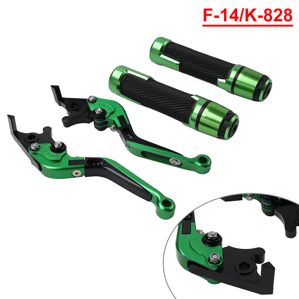 Fit for Kawasaki 650R Folding Extendable Brake Clutch Lever Handlebar Grip Set