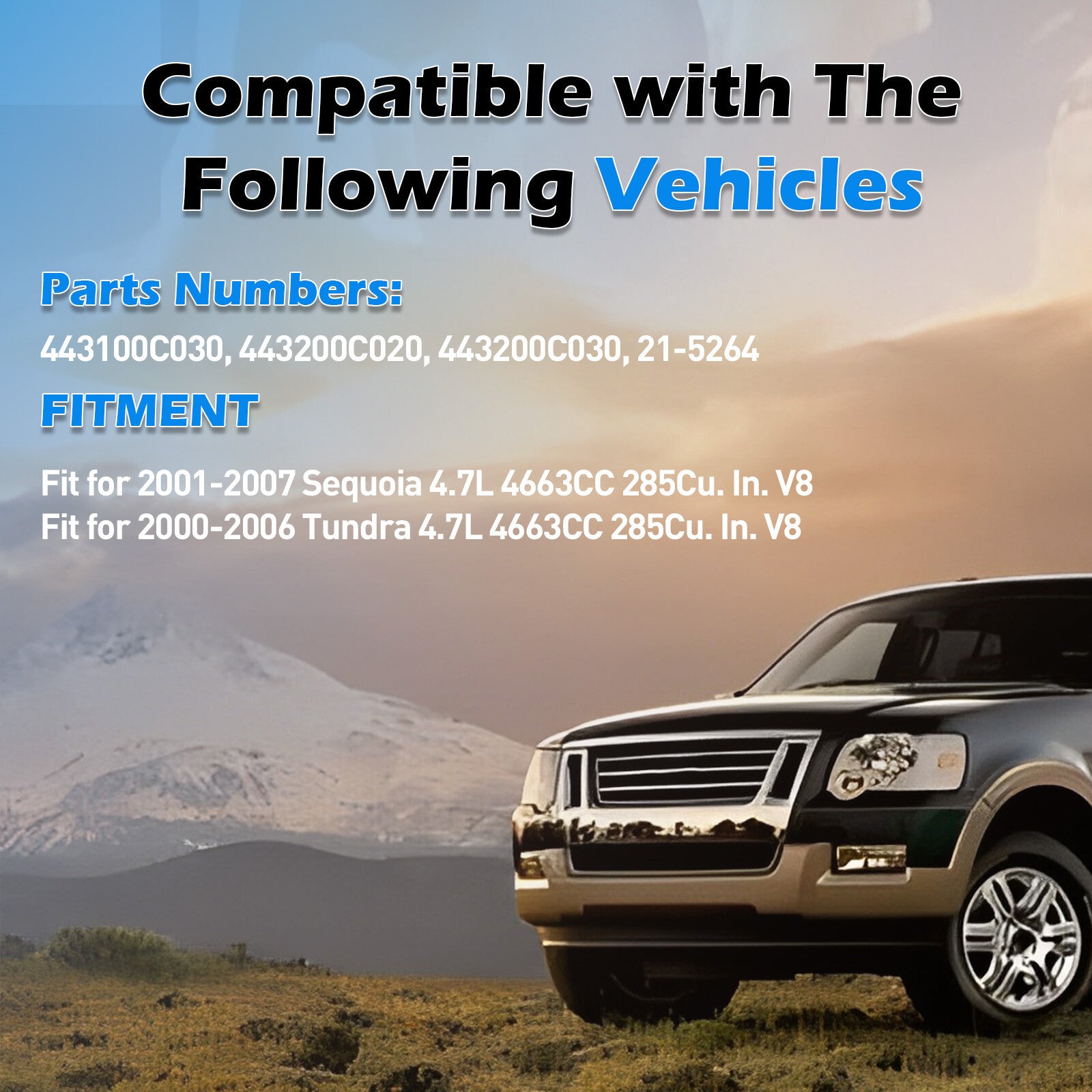 Front Power Steering Pump W/ Pulley for Toyota Sequoia Tundra V8 4.7L 443200C020