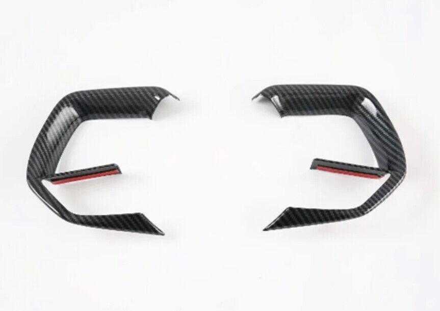Refit for Hyundai for Tucson 2022 2023 Carbon Fiber Steering Wheel Button Frame Trim
