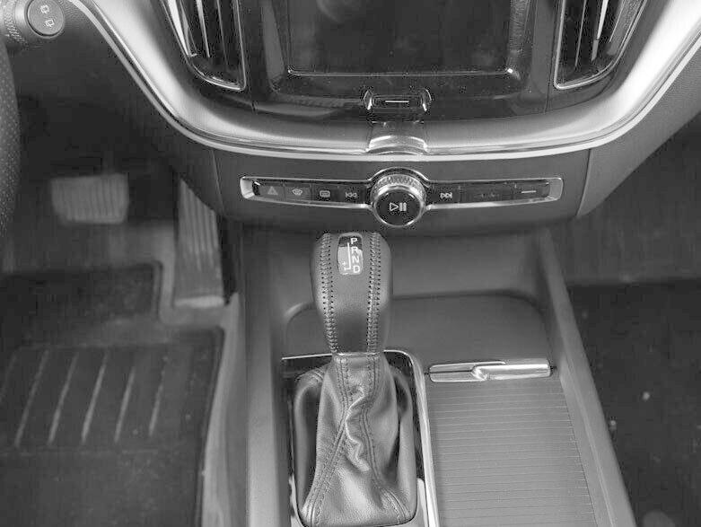 Fit for Volvo XC90 2016-2022 Black Leather Console Gear Shift Knob Cover Trim