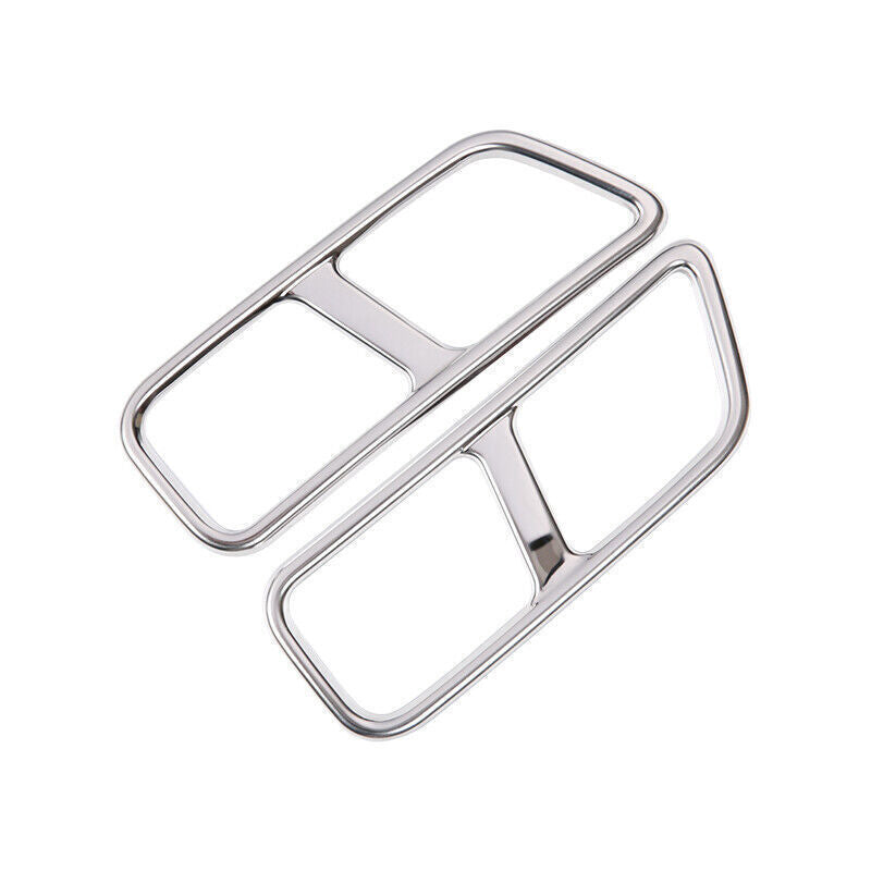 for Cadillac XT4 19-2023 Chrome Steel Rear Tail Exhaust Muffler Tip Pipe Ende 2P