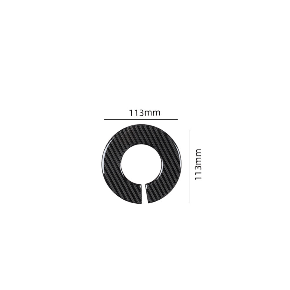 Carbon Fiber Interior Steering Wheel Sign Ring Cover Trim For 2012-2015 for Fiat 500
