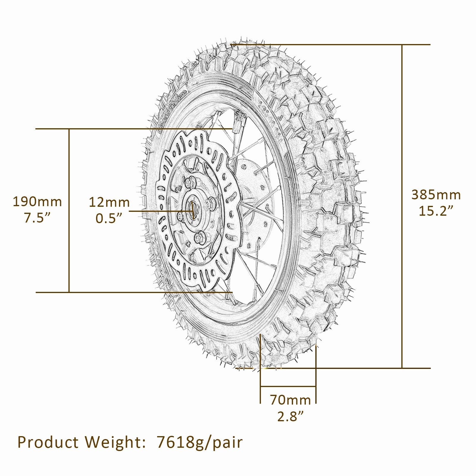 10-inch wheels, 2.50-10 front fork, triple-loaded cooling system for mini motocross bikes, JR50, CRF50
