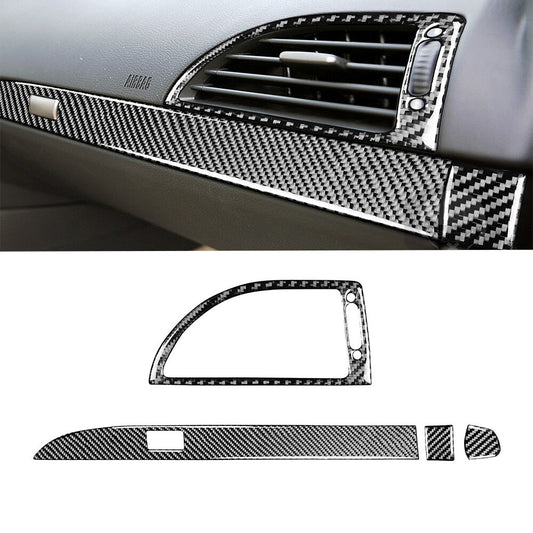 4Pcs for BMW 6 Series E63 E64 04-10 Carbon Fiber for Co -pilot Storage Box Panel Trim