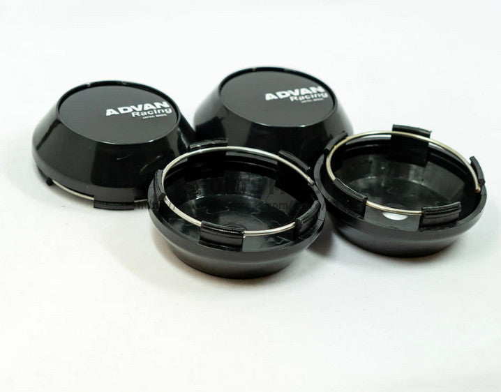 4x65mm Advan Racing Silver Wheel Center Hub Cap Rim Premium RS Decal Badge