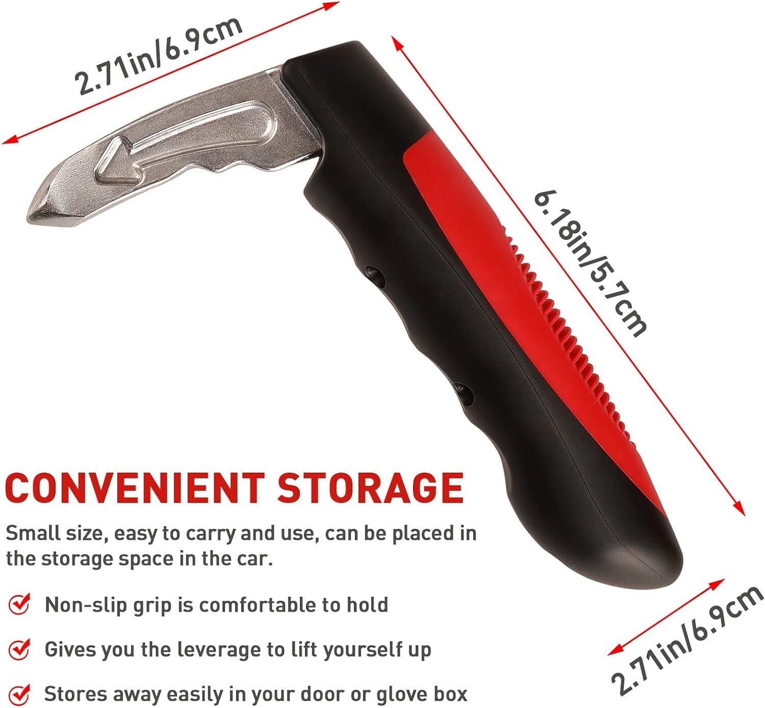 Car Door Handle assist with Window Breaker for Elderly and Handicapped