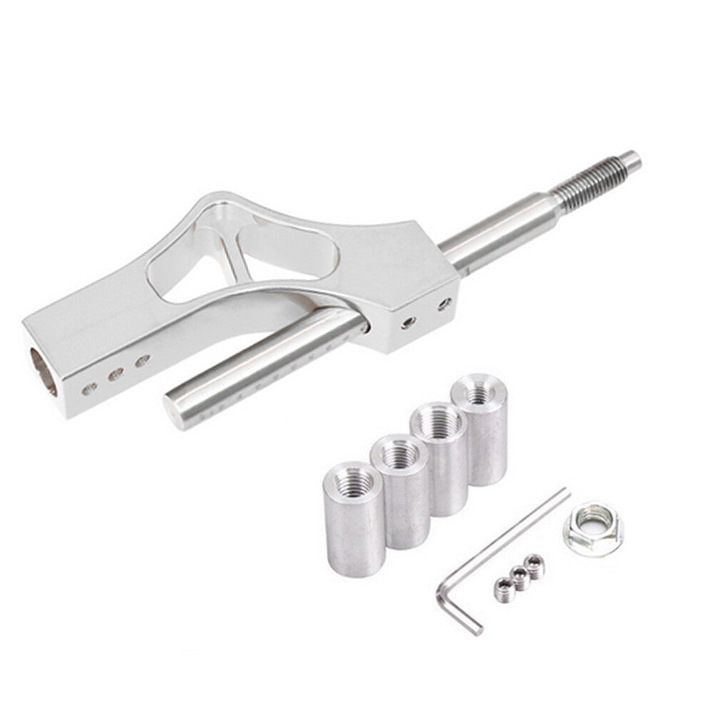 Silver Aluminum Shift Knob Extension Adjustable Lever Extender Gear Shifter