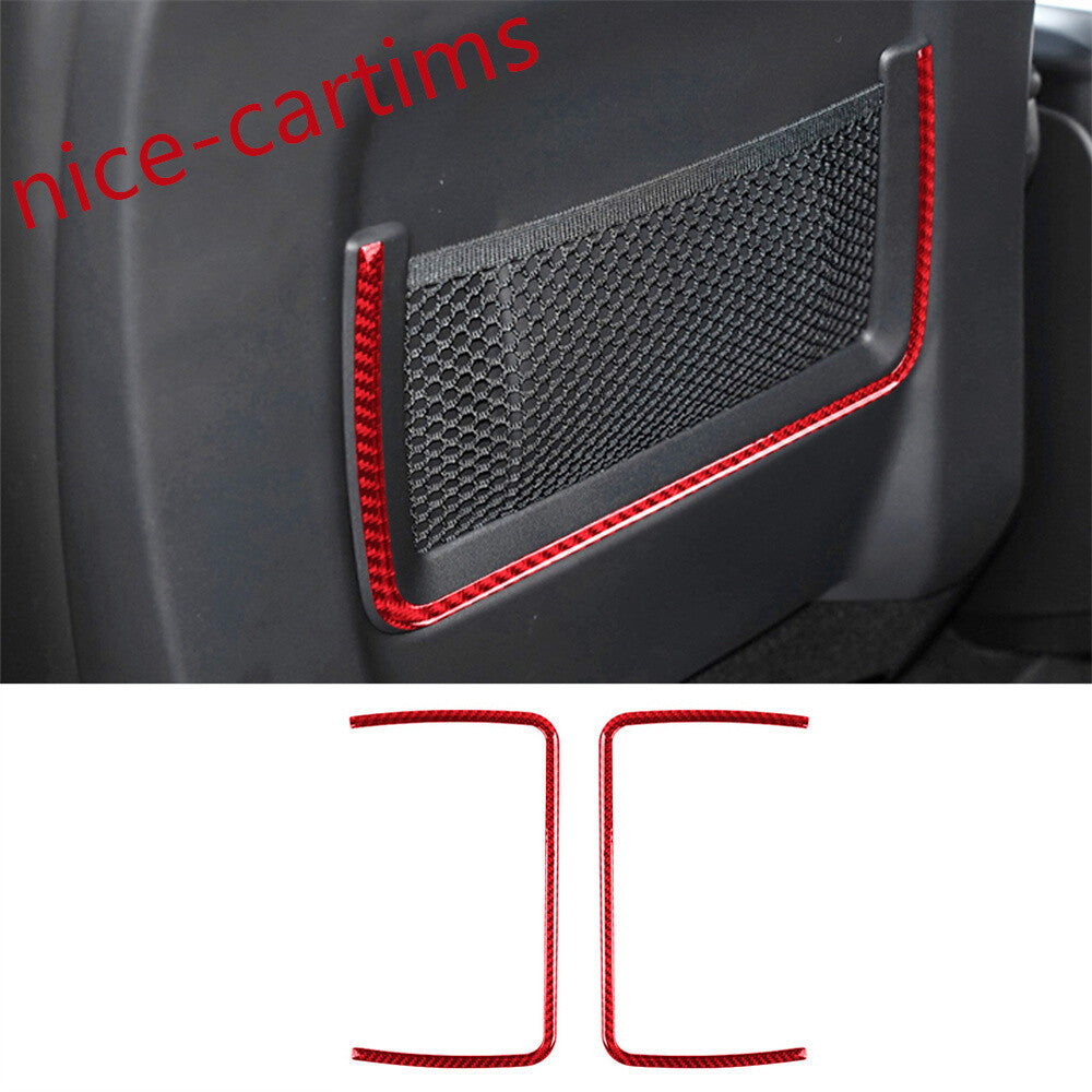 Red Carbon Fiber for Seat Storage Nesh Frame Trim For LR for Range Rover Sport 2014-2017
