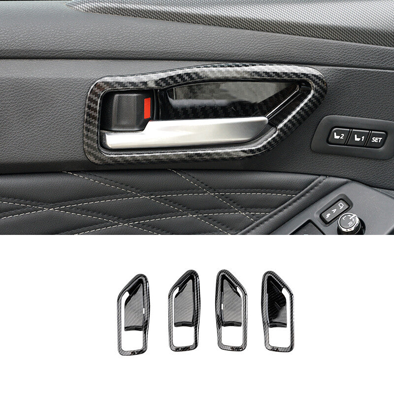 4PCS Carbon Fiber Inner Door Handle Frame Cover Trim for Toyota for Avalon 2019-2020