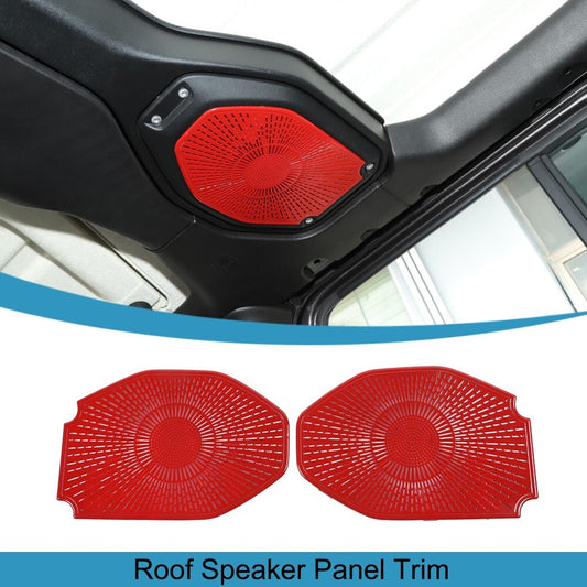 Red Roof Speaker Panel Cover Trim for Jeep for Wrangler JL Gladiator JT 2018-2023