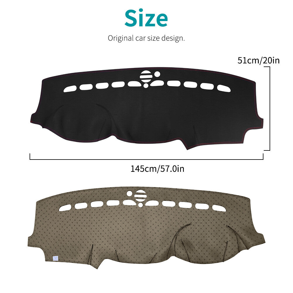 Leather Dashmat Dash Mat for Jeep Grand Cherokee 2011-2017 Dashboard Cover