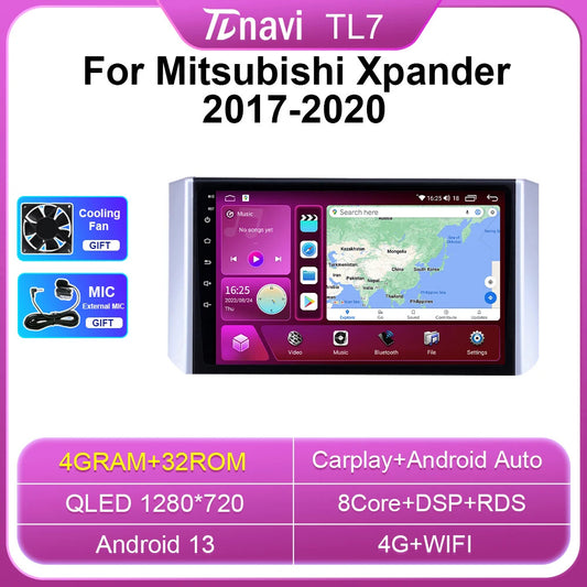 for Mitsubishi Xpander 2017-2020 CarPlay Car Radio GPS Multimedia Player Screen
