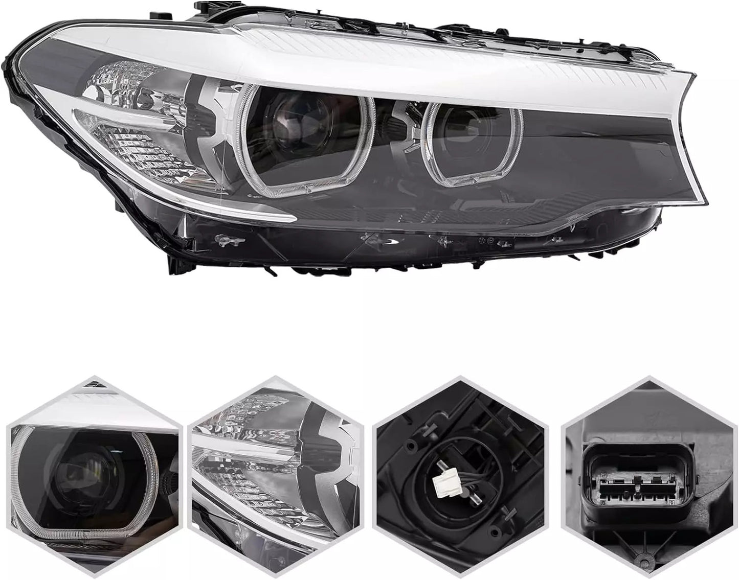 Xenon LED Adaptive Right Headlight w/o AFS For 2017-2020 for BMW 5 Series G30 G31