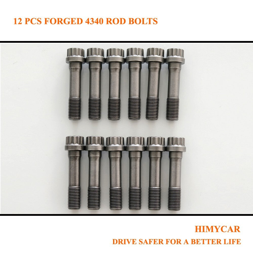 12X Performance Forged 4340 Racing Connecting Rod Bolt Caps 3/8 1.600L