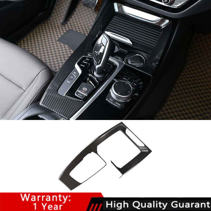 for BMW X3 G01 X4 G02 18-2021 Carbon Fiber Middle Console Gear Shift Panel Trim
