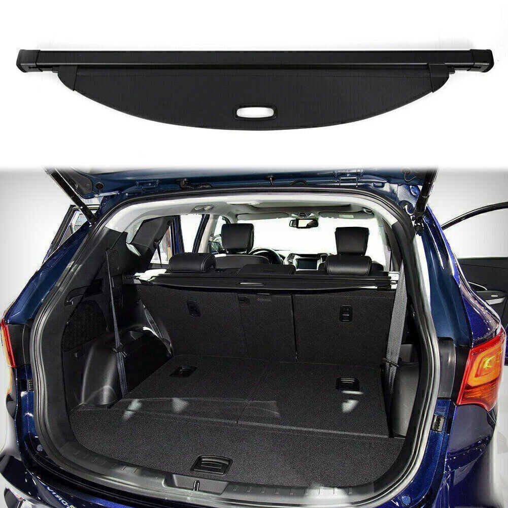 Rear Trunk Cargo Luggage Shade Cover Black Fit 2017-2018 for Hyundai Santa Fe Sport
