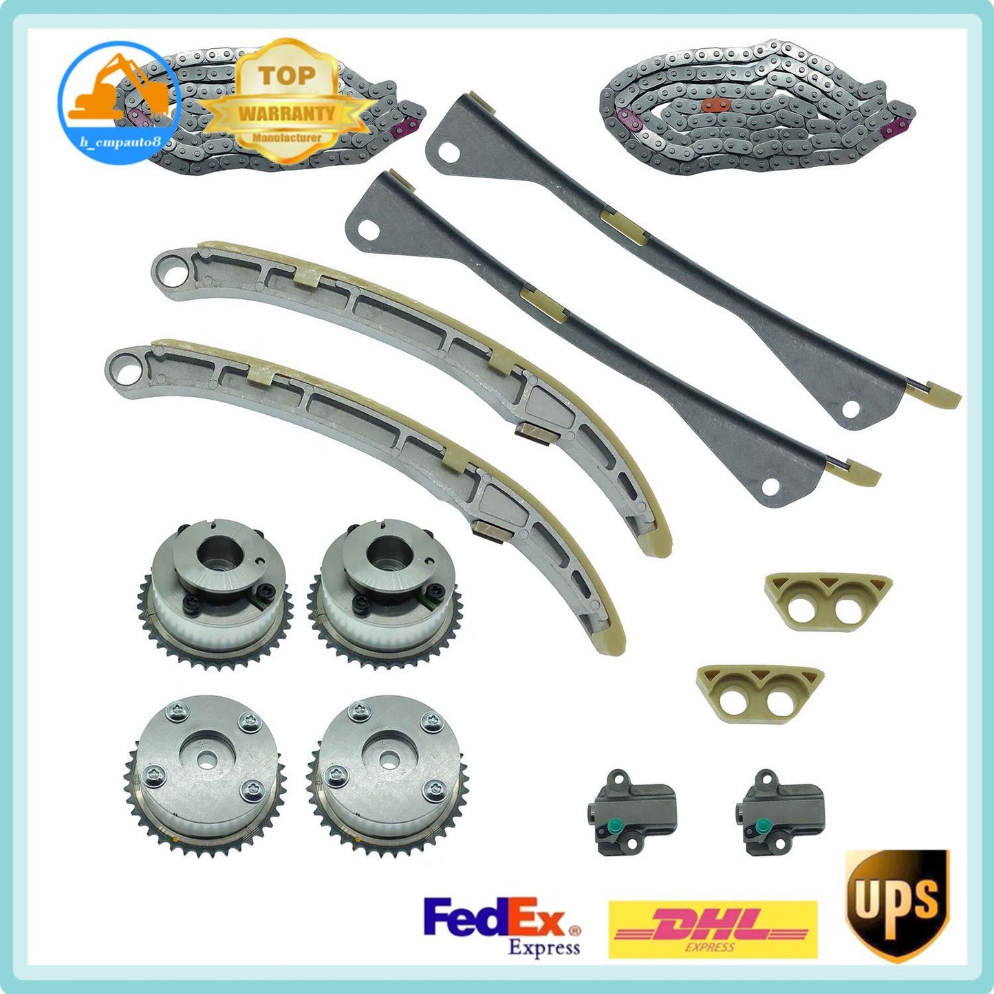 1set Timing chain kit for 2015 to 2021 Sedona 3.3L 24350-3CGA1, 24410-3CGA3