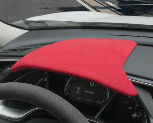 for Honda for Civic 16-21 DIY Red Suede Inner Dashboard Instrument Panel Cover Trim