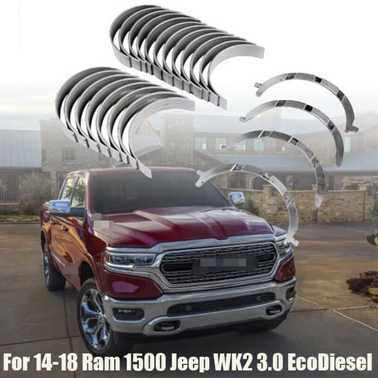 Crankshaft Thrust Con Rod Bearings Kit For 14-18 for Ram 1500 for Jeep WK2 3.0 EcoDiesel