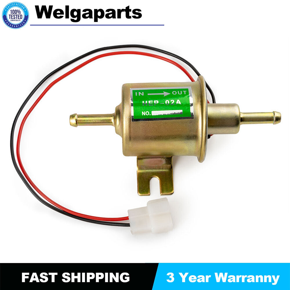 Universal Electric Fuel Pump HEP-02A 4-7PSI 12V Inline Low Pressure Gas Diesel