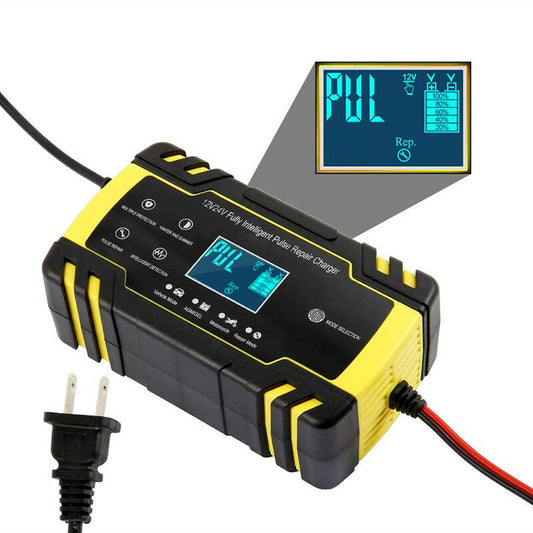 Car LCD Repair Battery Charger 12V 8A/24V 4A Automotive Pulse Repair Maintainer