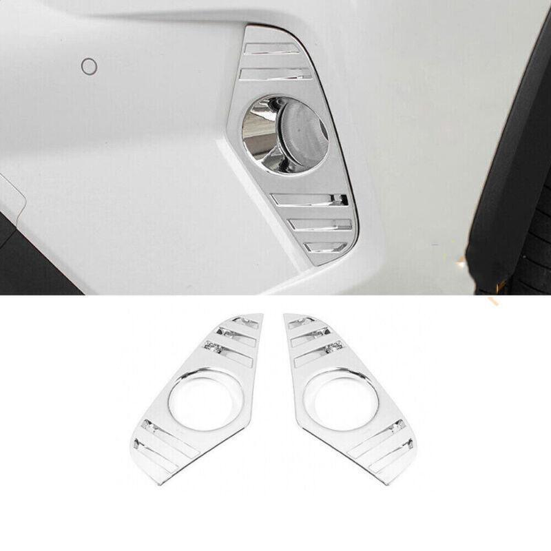 for Toyota RAV4 19-2023 Chrome Front Fog Light Lamp Overlay Frame Cover Trim 2P