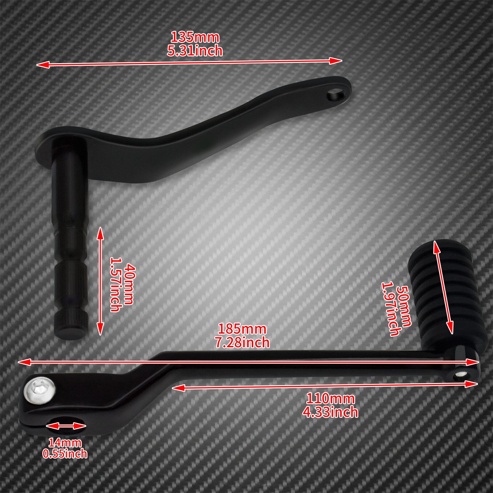 Black Gear Shifter Shift Rod Lever Arm Set Fit for Harley Solftail FL 2018-2022