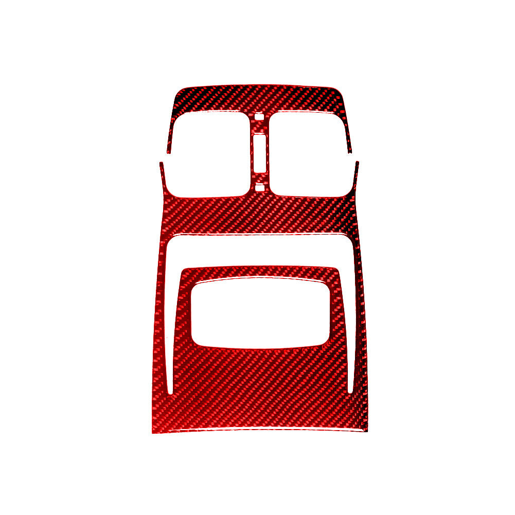 2Pcs Red Carbon Fiber Rear Center Console Cover Trim for Hyundai Azera 2006-2011