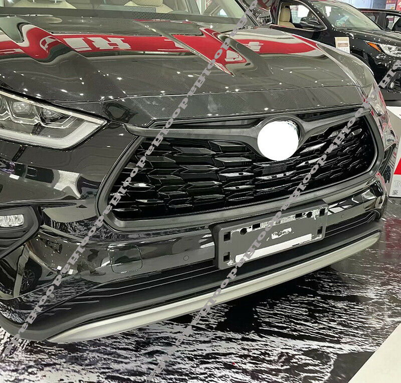 for Toyota Highlander 2020-2023 Matte Silver Front Bumper Lip Molding Strip Trim