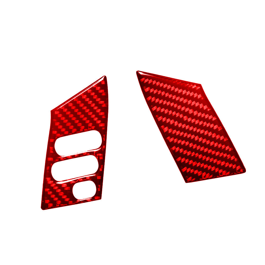 Red Carbon Fiber Steering Wheel Button Trim for LEXUS RX330 RX350 04-09 Type B