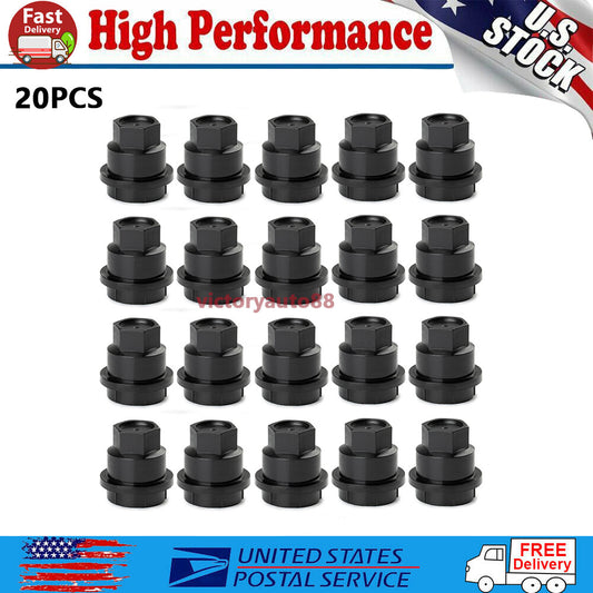 20X Lug Nut Covers, Black, for Chevrolet S10 Pickup Blazer for GMC Jimmy Sonoma