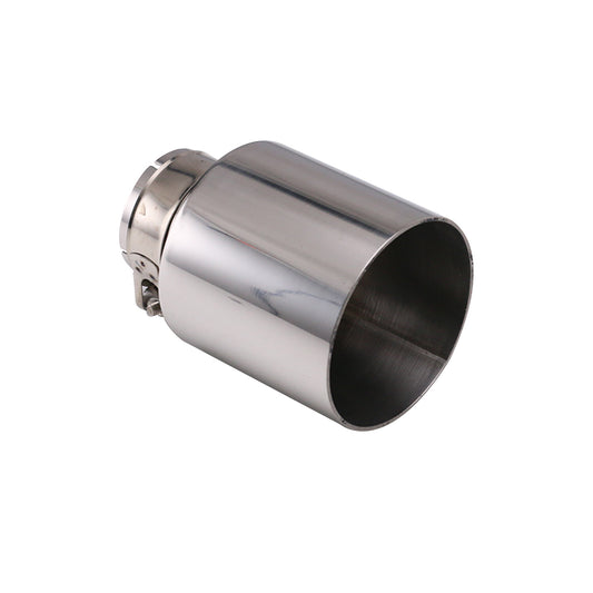 Sliver Universal 2.5'' Inlet 4'' OD Exhaust End Tips Clamp-on Pipe Tip 145mm