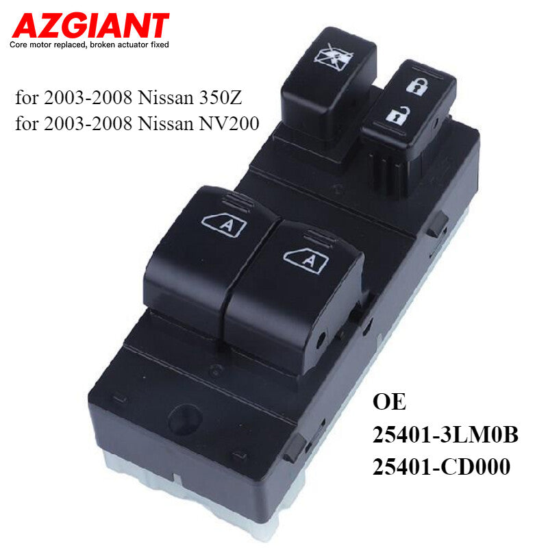 Front Left Driver Side Power Window Switch for Nissan 350Z / NV200 2003 - 2008