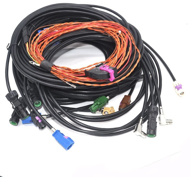 retrofit 360 surround Reverse backup Camera Cable wiring for Audi Q5L Q7 A4 B9