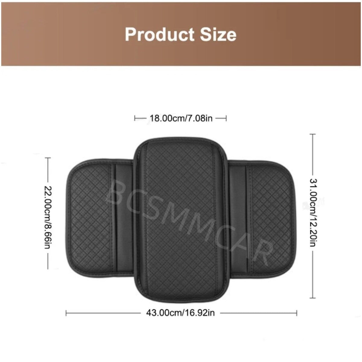 Arm Rest Cushion Cover Center Console Box Elow Support Pad Protector Black