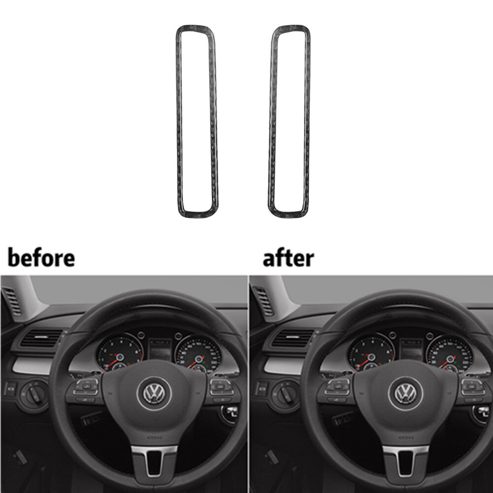 2x Carbon Fiber Interior A Pillar Air Vent Outlet Cover for VW for Passat 2006-2010