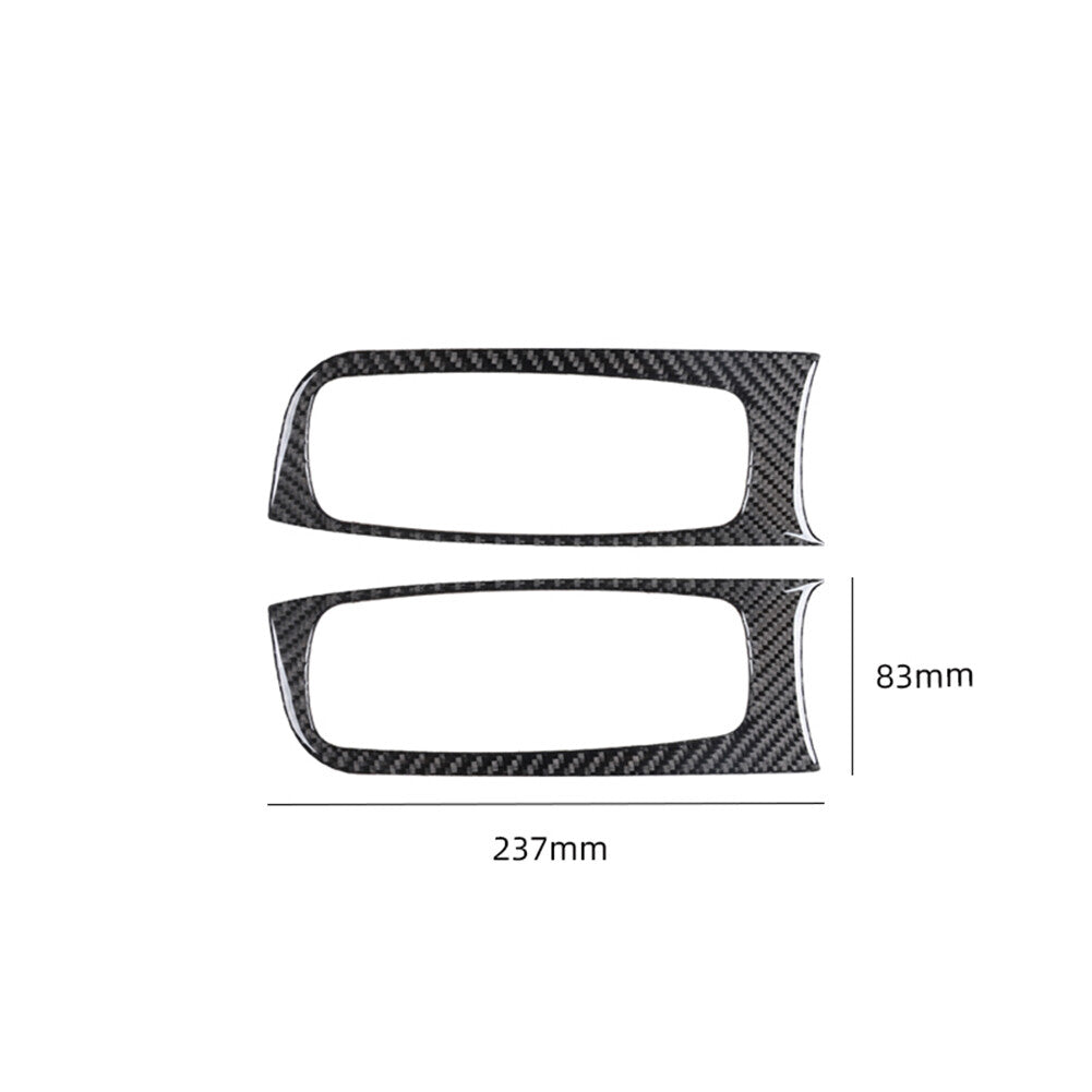 Carbon Fiber Front Window Control Frame Cover Trim for Chrysler 300 2015-22