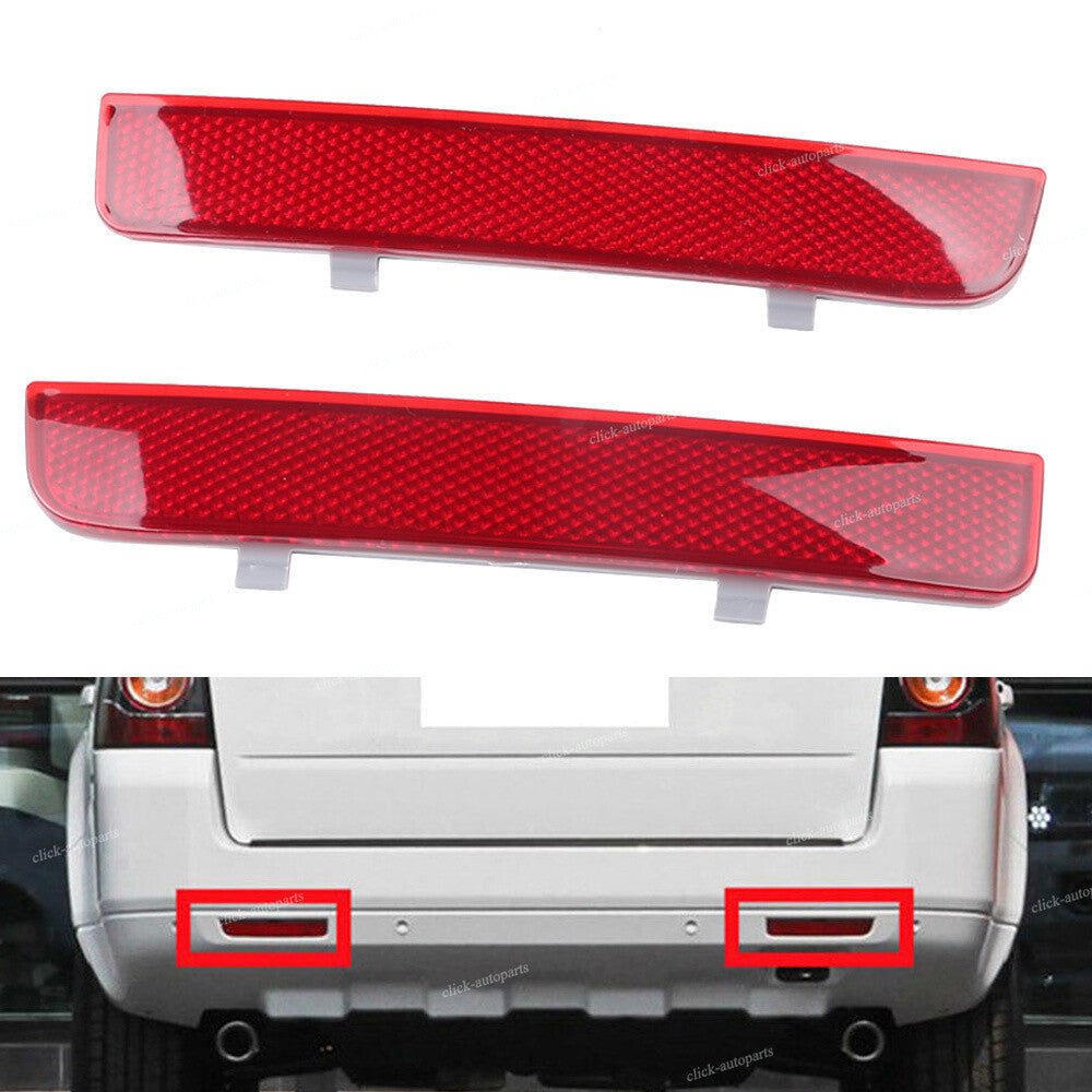 2x Rear Left+Right Bumper Red Reflector Light Fit for Land Rover for Range Rover LR2