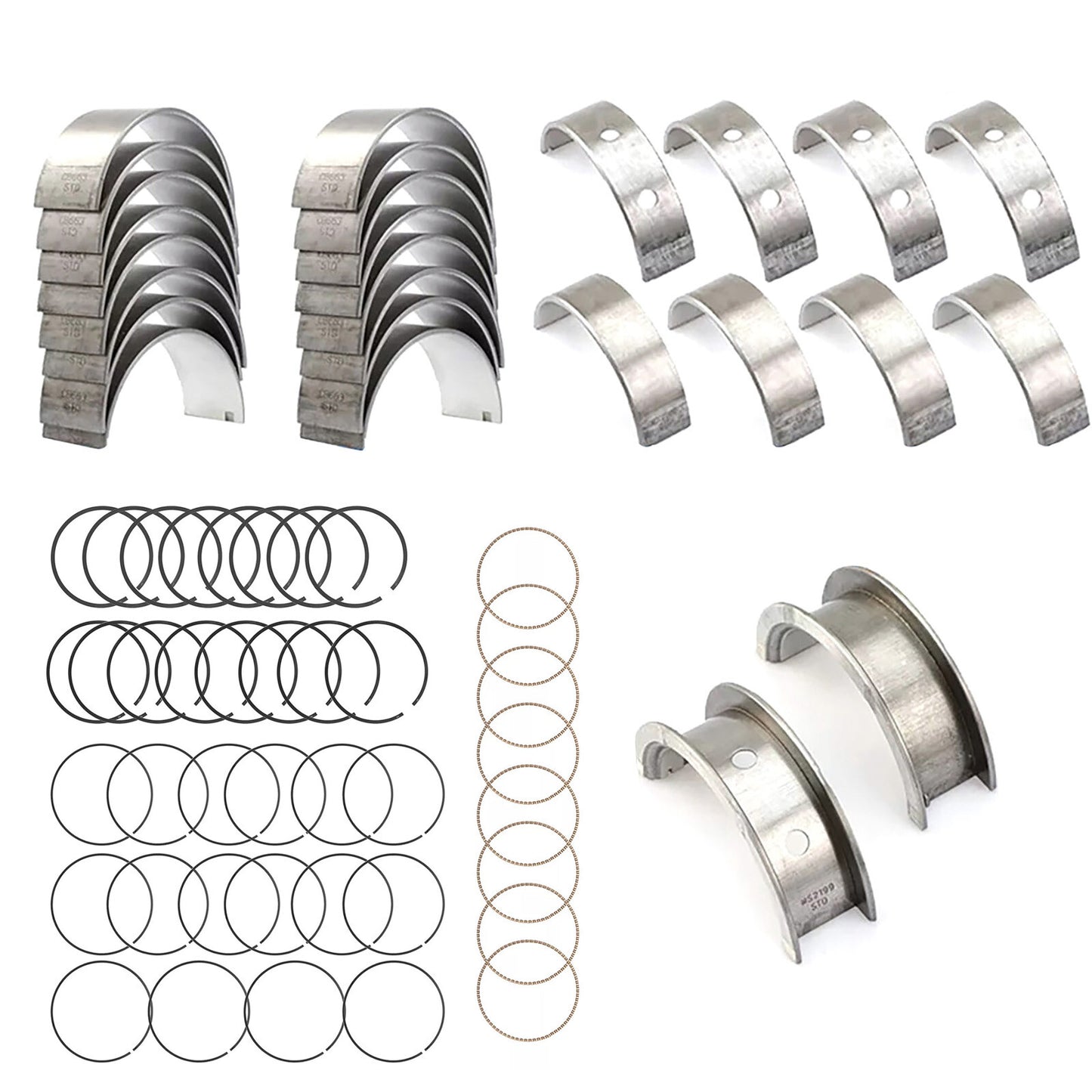 Main  Rod Bearings w/ Piston Rings 99-16 for CHEVY for GM LS Gen