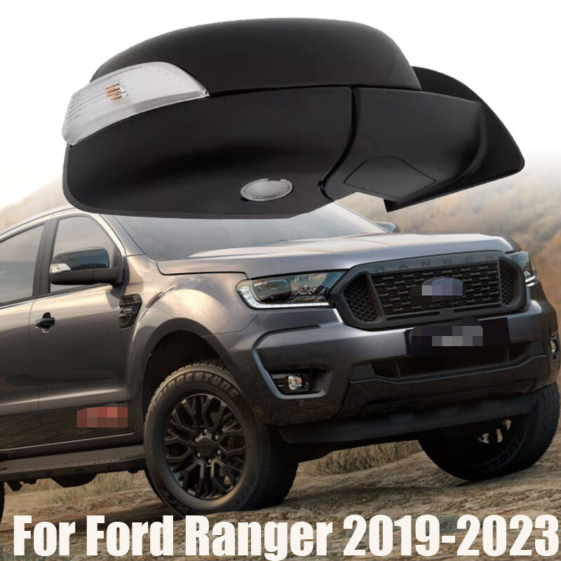 for Ford Ranger 2019-2023 W/Heated Blind Spot Black Passenger Right Side Mirrors