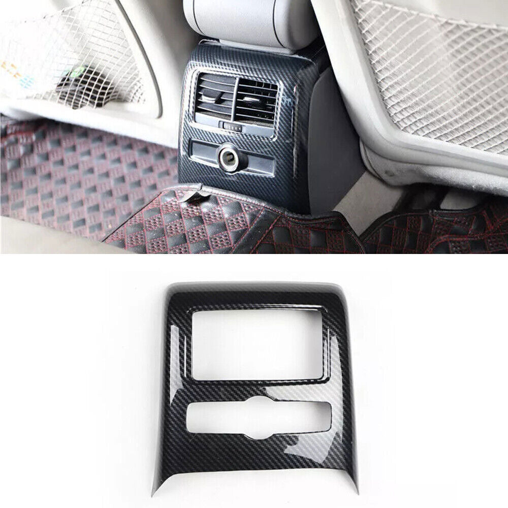 for Audi A6 2005-2011 ABS Carbon Fiber Inner Rear Air Outlet Vent Cover Decor 1P