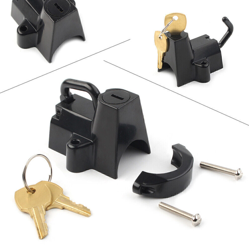 7/8-1 1/4 Handlebar Helmet Lock for Harley Softail Dyna Road Glide King FatBoy
