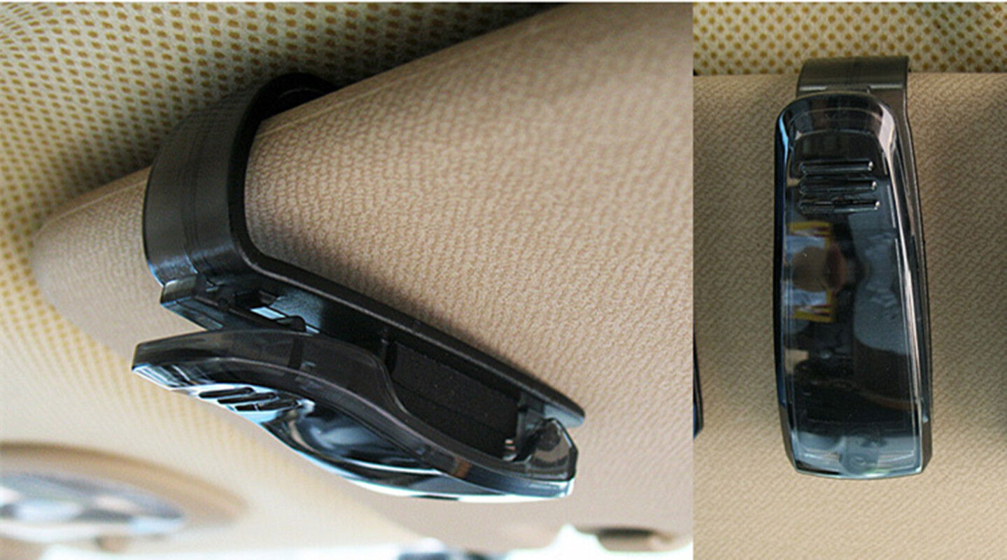 2X Universal Sunglasses Clips Card Holder Sun Visor Storage Glasses Mount Ticket