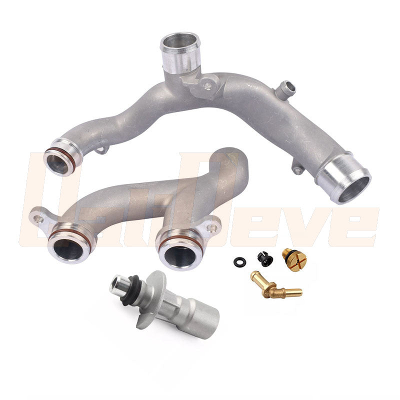 Coolant piping upgrade kit for Jaguar for Land Rover 3.0L V6 and 5.0V8 turbocharged engines.