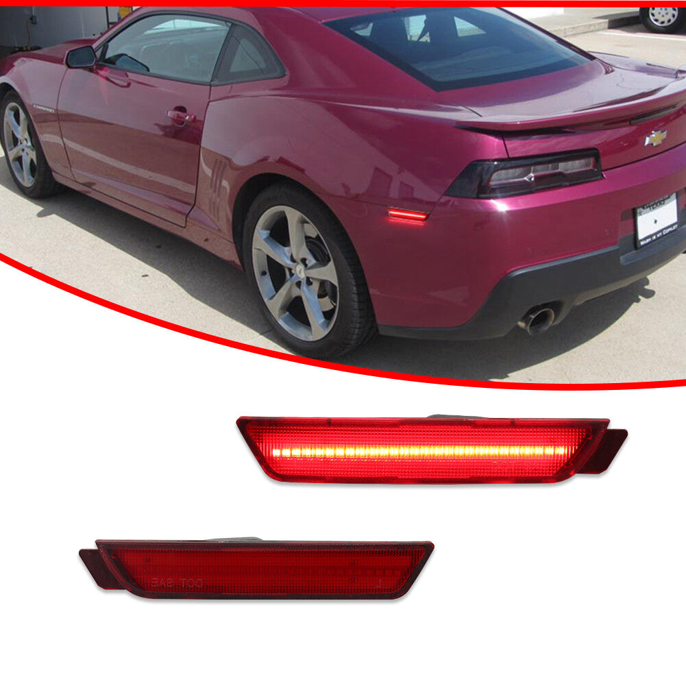 Bright red rear fender marking LED lights for Chevrolet Camaro 2010-15, red lens