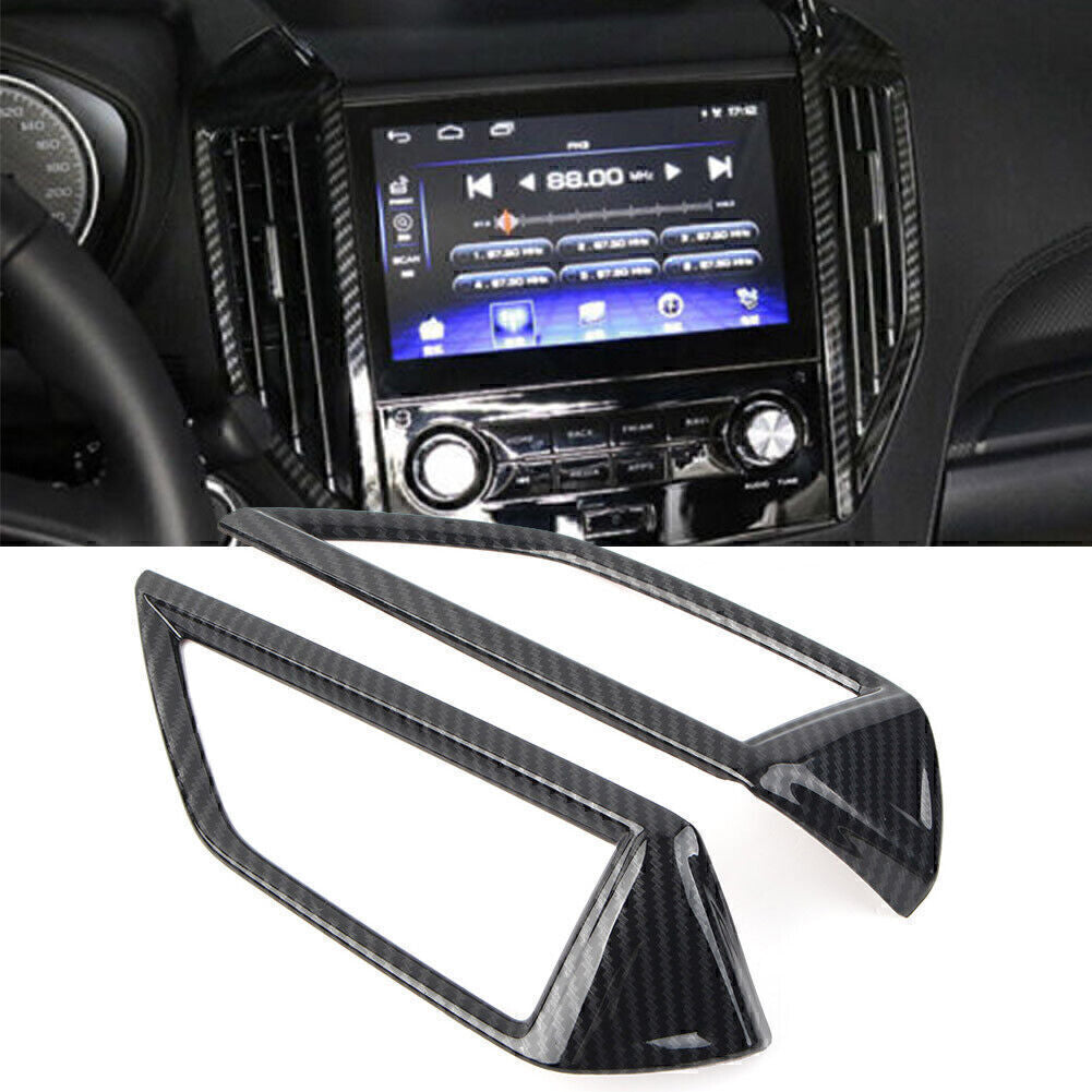 Front Mitte L¨¹ftungsabdeckungs Ordnung f¨¹r for Subaru Forester 19-20 Kohlefaser 2PCS