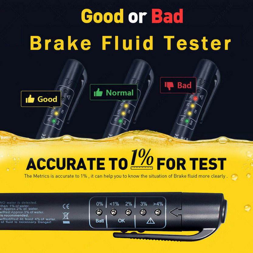 Automotive brake fluid tester diagnostic tool 5 LED pen for oil quality testing suitable for Jaguar LR
