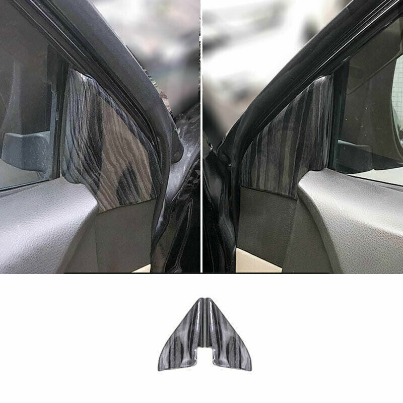 for Toyota Highlander 08-13 Black Wood Grain A Pillar Front Triangle Cover Trim