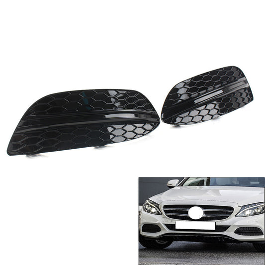 Front Bumper Fog Light Cover for Mercedes-Benz C Class W205 C300 2015-2018